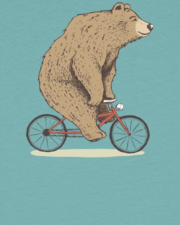 watabout.kids T-Shirt 'Fahrradbär' in Blau