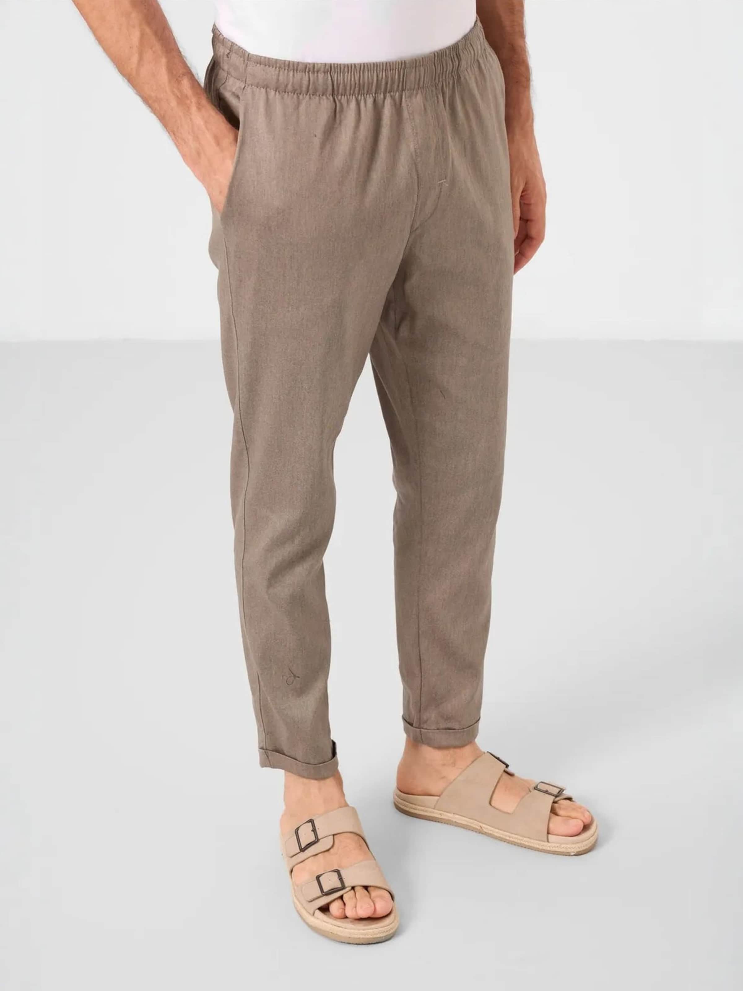 Tommy Life - Regular Calças chino em bege: frente
