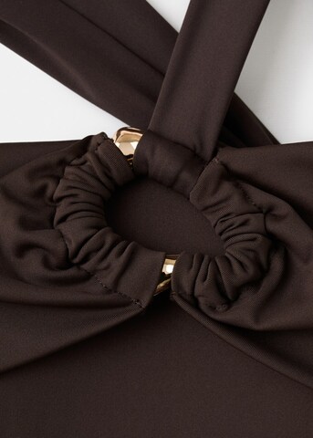 MANGO Bralette Swimsuit in Brown