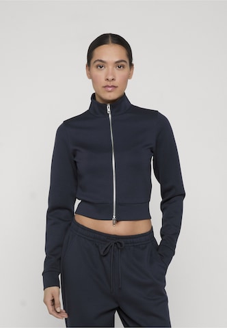 Urban Classics - Sudadera con cremallera en azul: frente