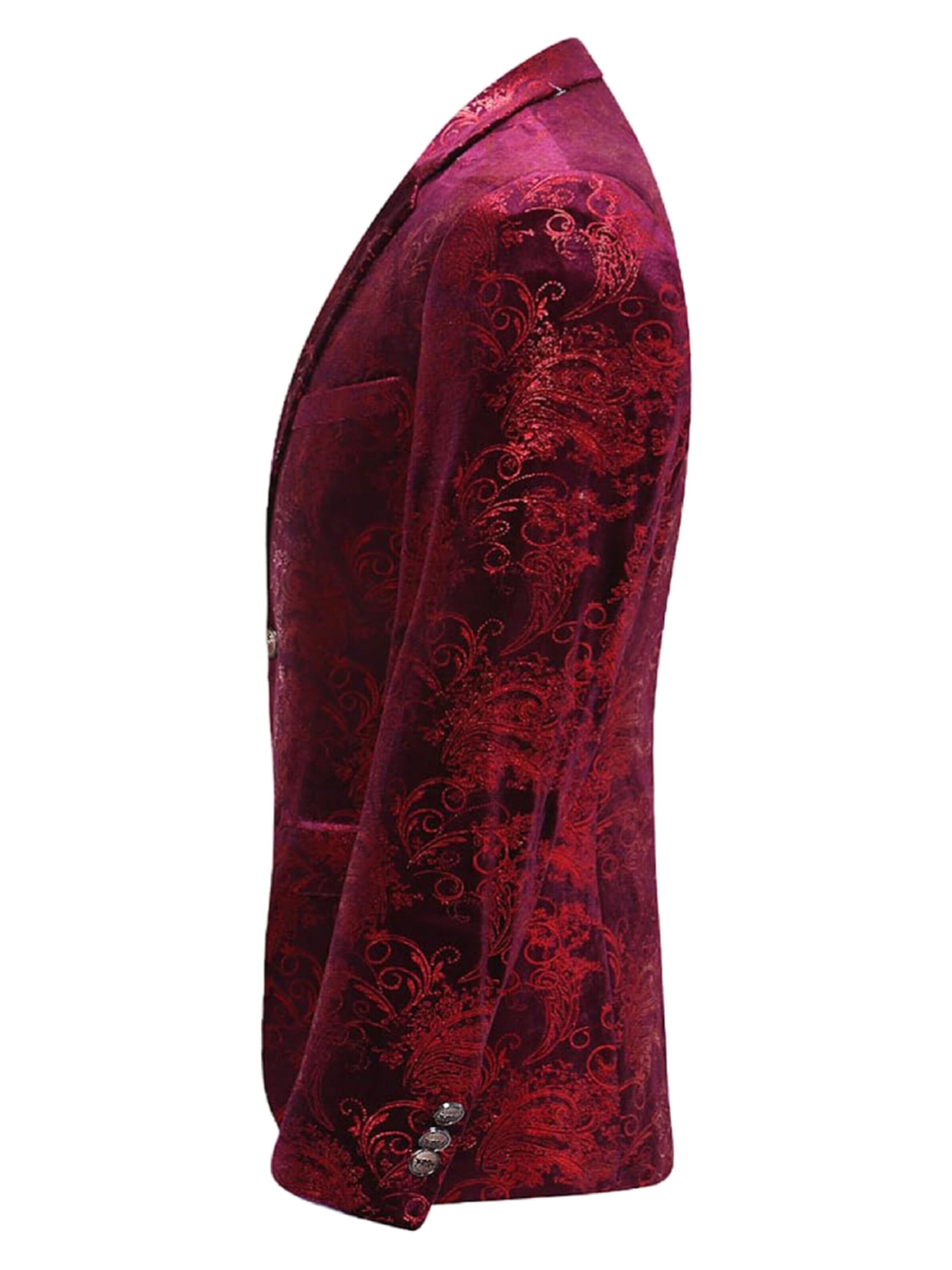 YOUTHUP Slim fit Suit Jacket 'Goldglanz' in Red