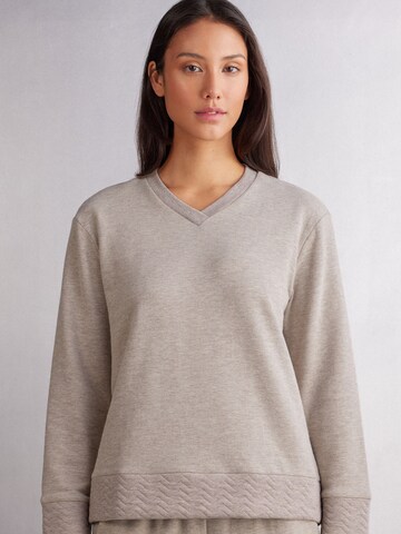 INTIMISSIMI Schlafshirt 'SOFT CHEVRON' in Grau: Vorderseite