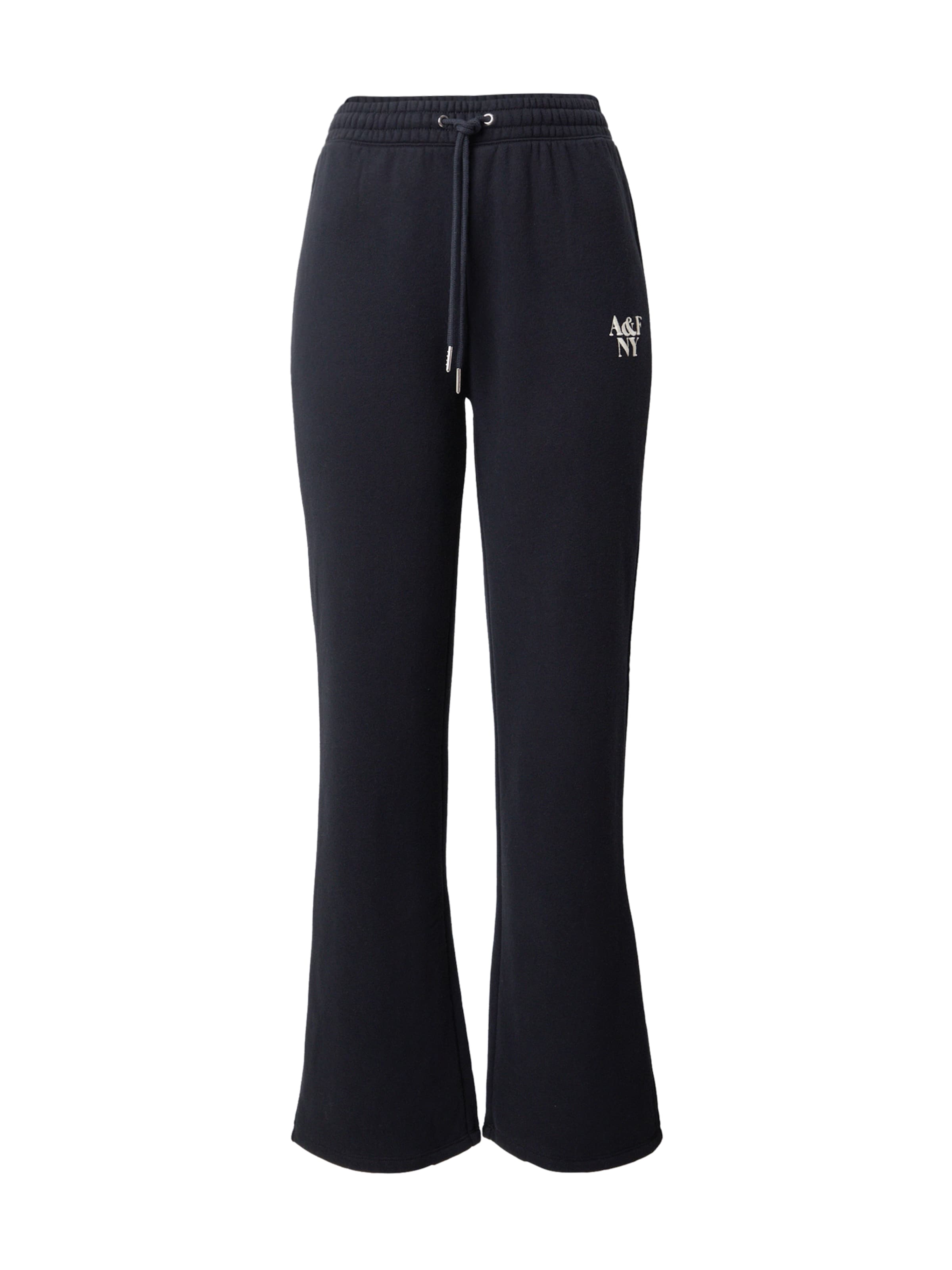 Evazați Pantaloni de la Abercrombie & Fitch pe negru: față