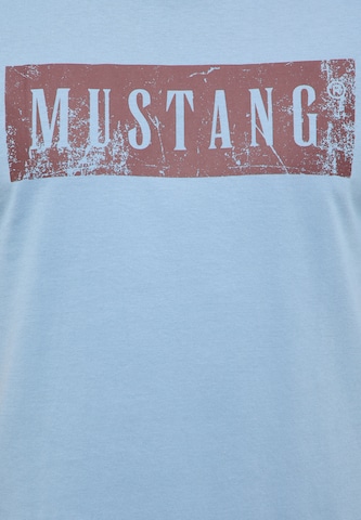 MUSTANG Tričko 'Austin' - Modrá