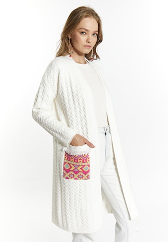 IZIA Knit cardigan in White: front