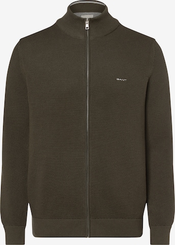 GANT Knit Cardigan in Green: front