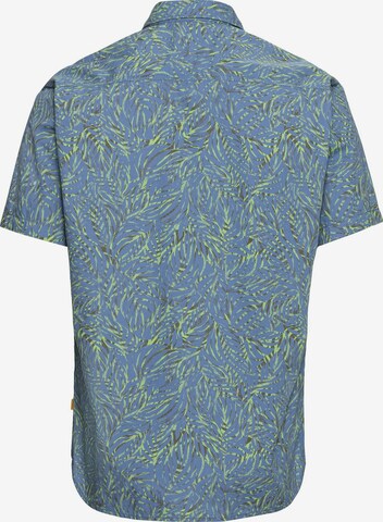 CAMEL ACTIVE Regular Fit Kurzarmhemd mit Allover-Print in Blau