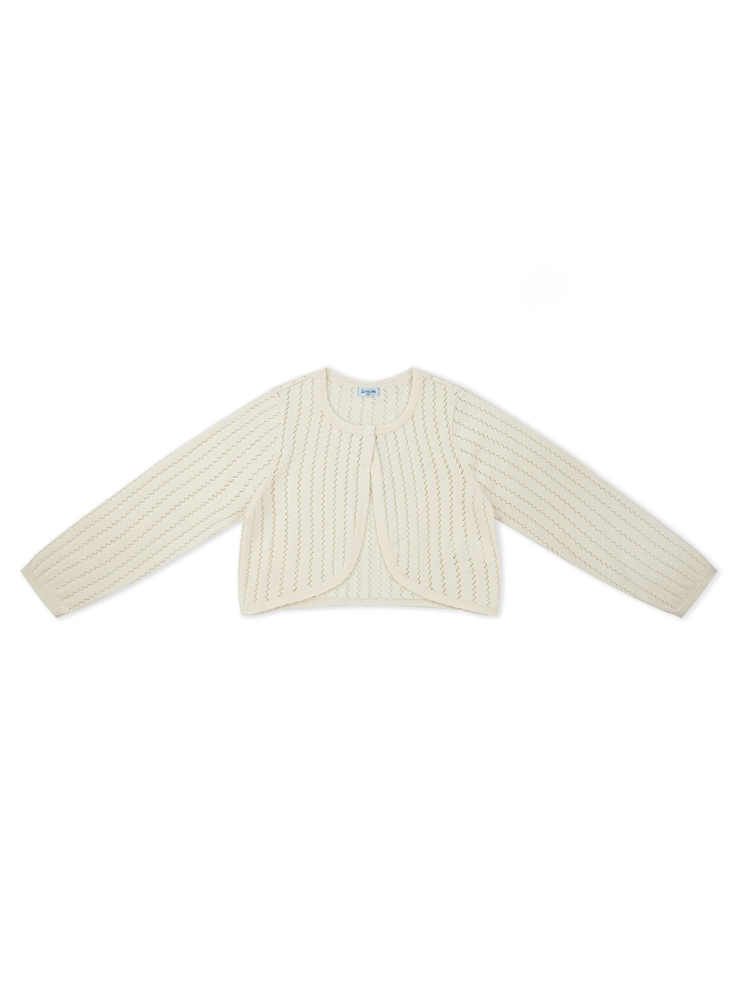 Sailing Knit Cardigan in White: front