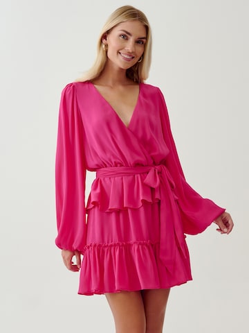 Tussah Dress in Pink: front