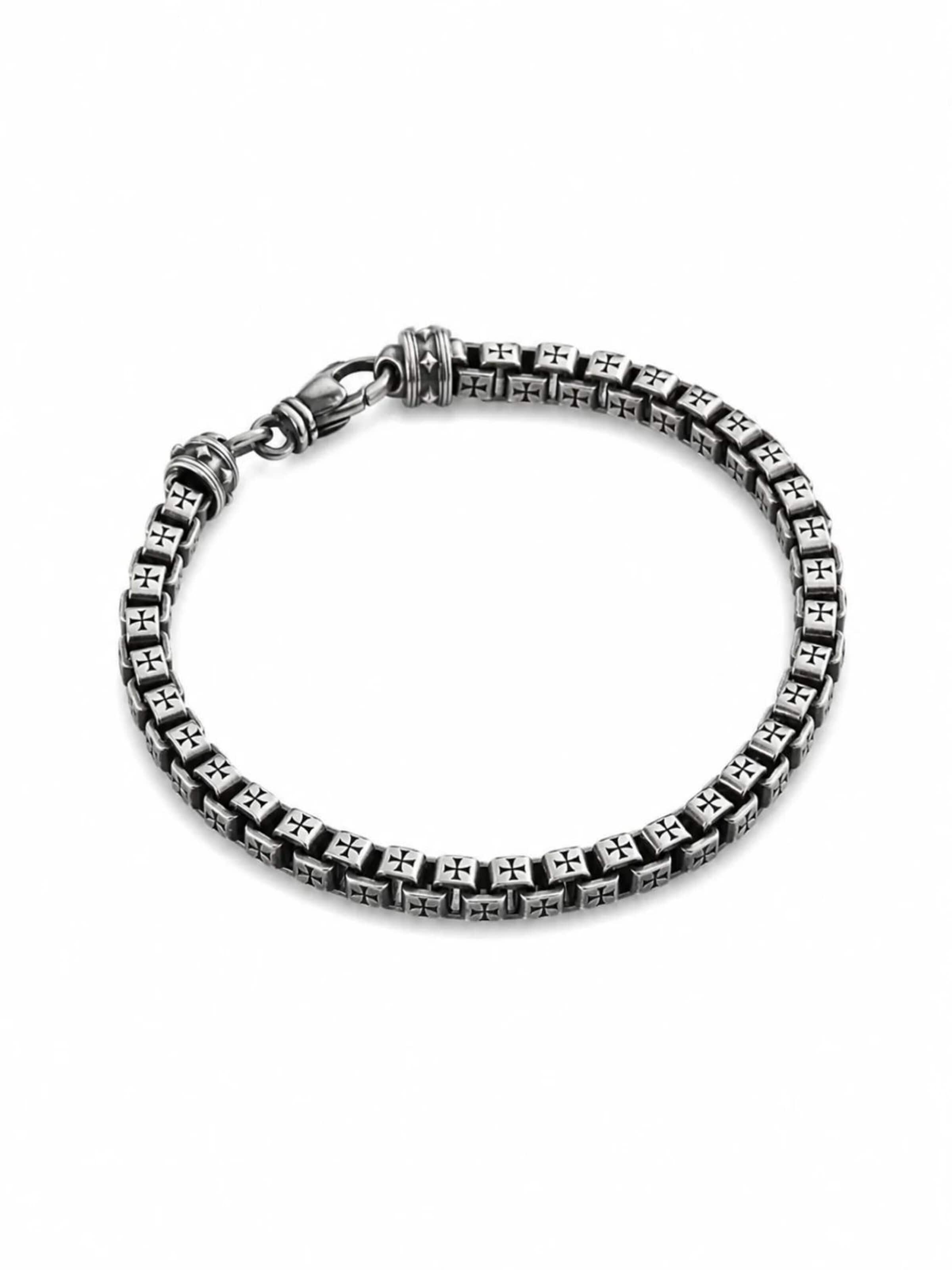 REYTEL - Pulsera 'MALTESE' en plata: frente