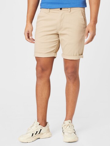 Regular Pantalon chino 'DAVE' JACK & JONES en beige : devant