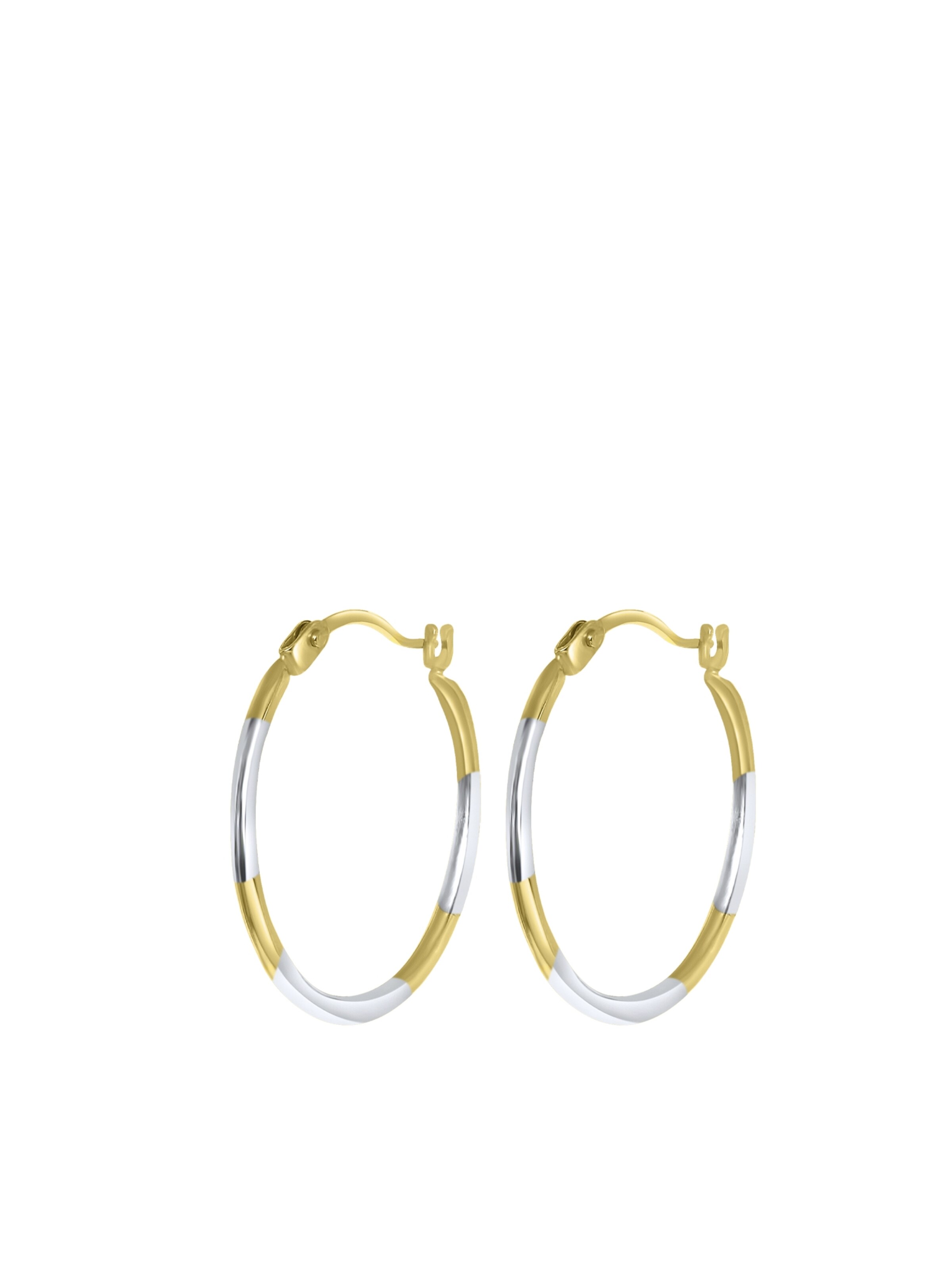Lucardi Earrings 'Klassisch' in Gold: front