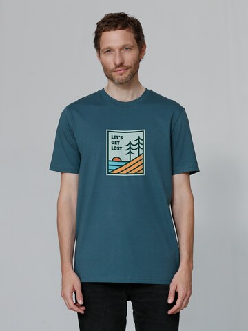 T-Shirt 'Let's Get Lost' Watapparel en bleu : devant