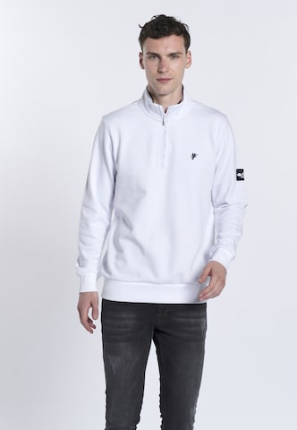 DENIM CULTURE Sweatshirt 'SANTIAGO' in White: front