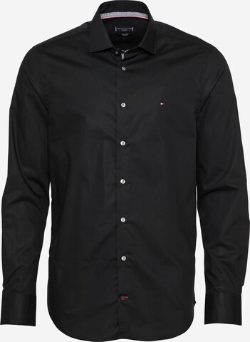 Tommy Hilfiger Tailored Overhemd in Zwart: voorkant