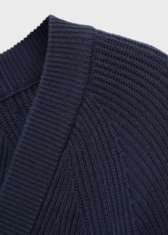 MANGO MAN Strickjacke 'Hodei' in Blau