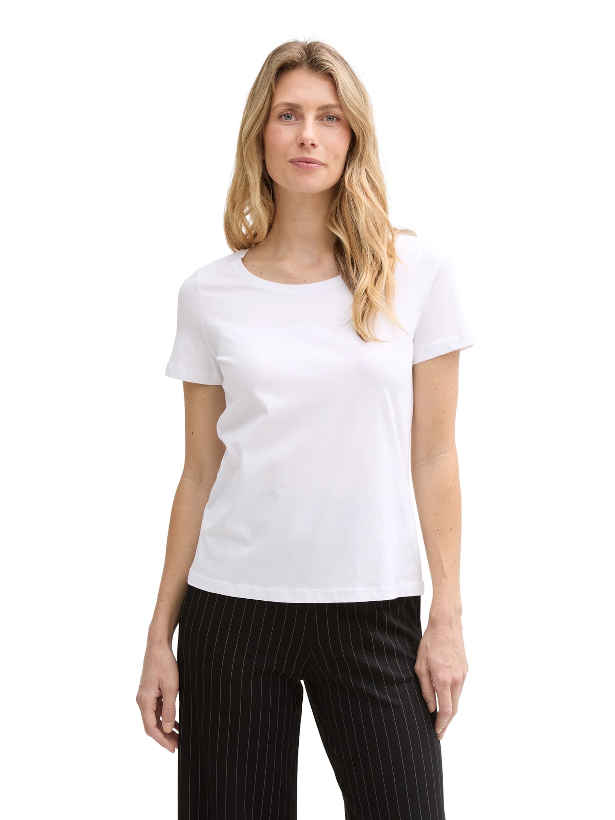 TOM TAILOR Футболка в Белый: спереди