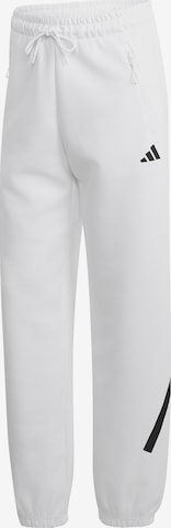 ADIDAS SPORTSWEAR Дънки Tapered Leg Спортен панталон 'Z.N.E.' в бяло: отпред