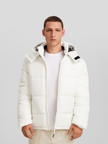 Veste mi-saison Bershka en blanc : devant