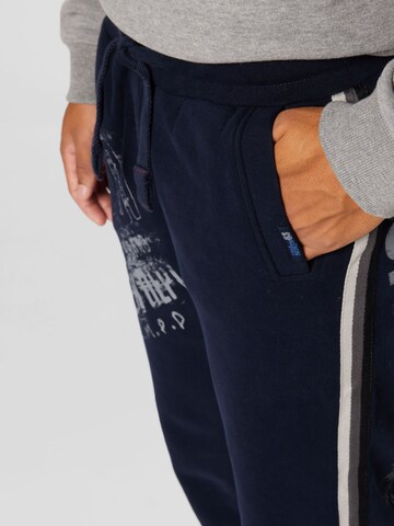 CAMP DAVID Tapered Pants in Blue