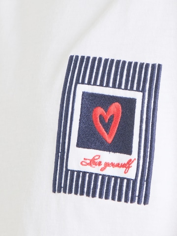 PIECES Póló 'PCELOISE' - fehér