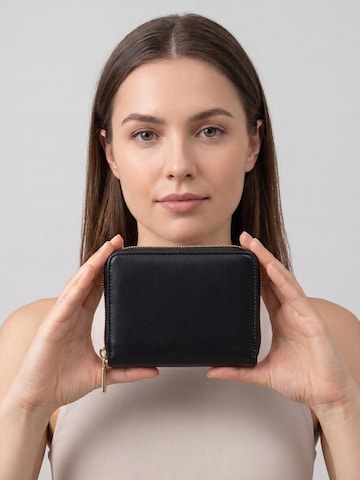 MILLYMILK® Wallet 'PURA SMALL' in Black: front