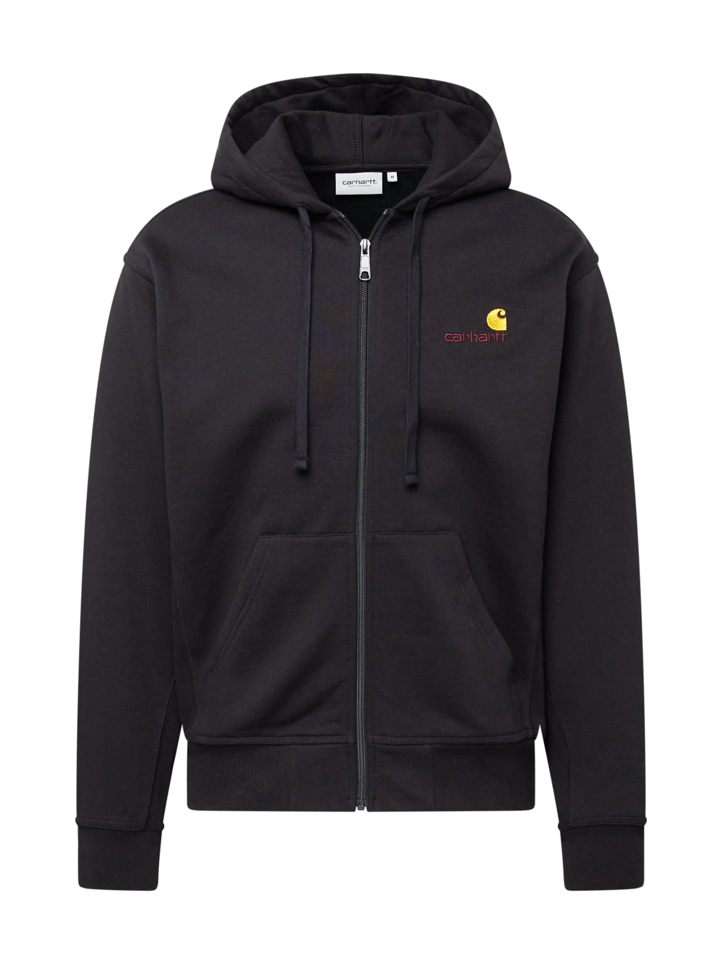 Carhartt WIP Кофта на молнии в Черный: спереди