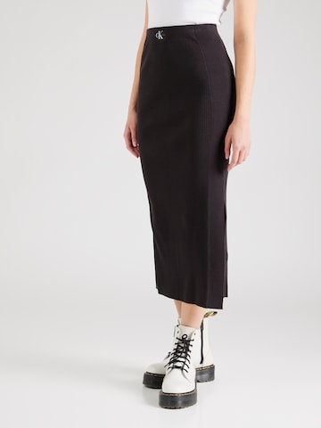 Calvin Klein JeansSuknja - crna boja: prednji dio
