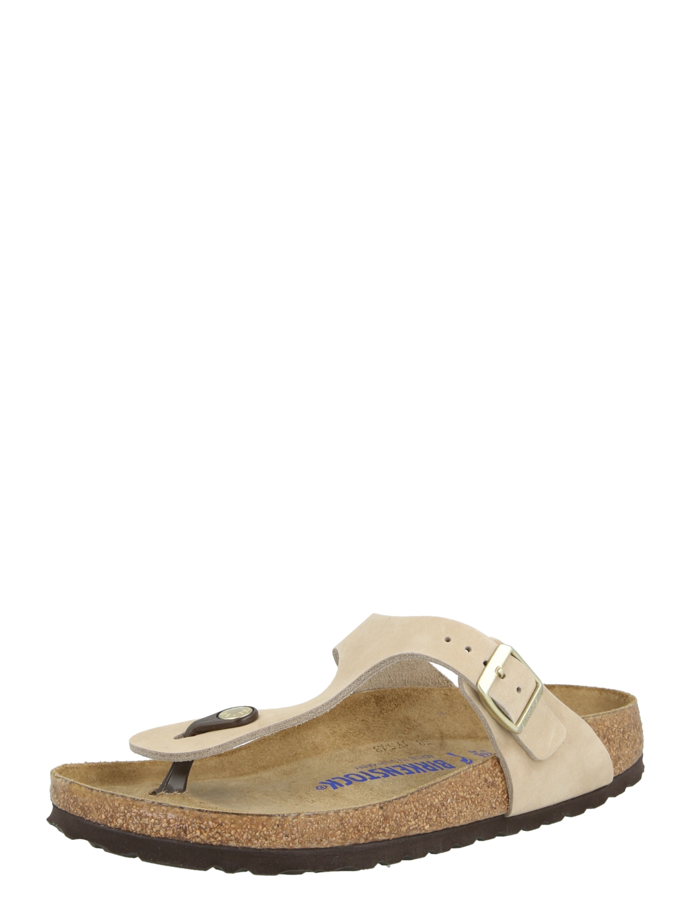 BIRKENSTOCK - Chinelos de dedo 'Gizeh' em bege: frente