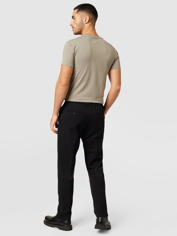 Regular Pantalon à plis 'Pino' Les Deux en noir