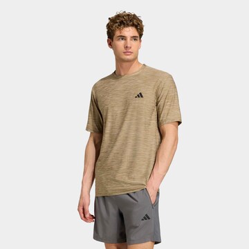 ADIDAS PERFORMANCE T-Shirt in Braun: Vorderseite