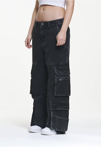 2Y Studios Loosefit Cargojeans 'Mara' in Zwart