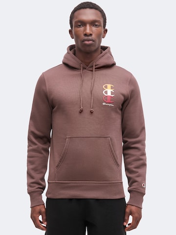 Sweat-shirt Champion en marron : devant