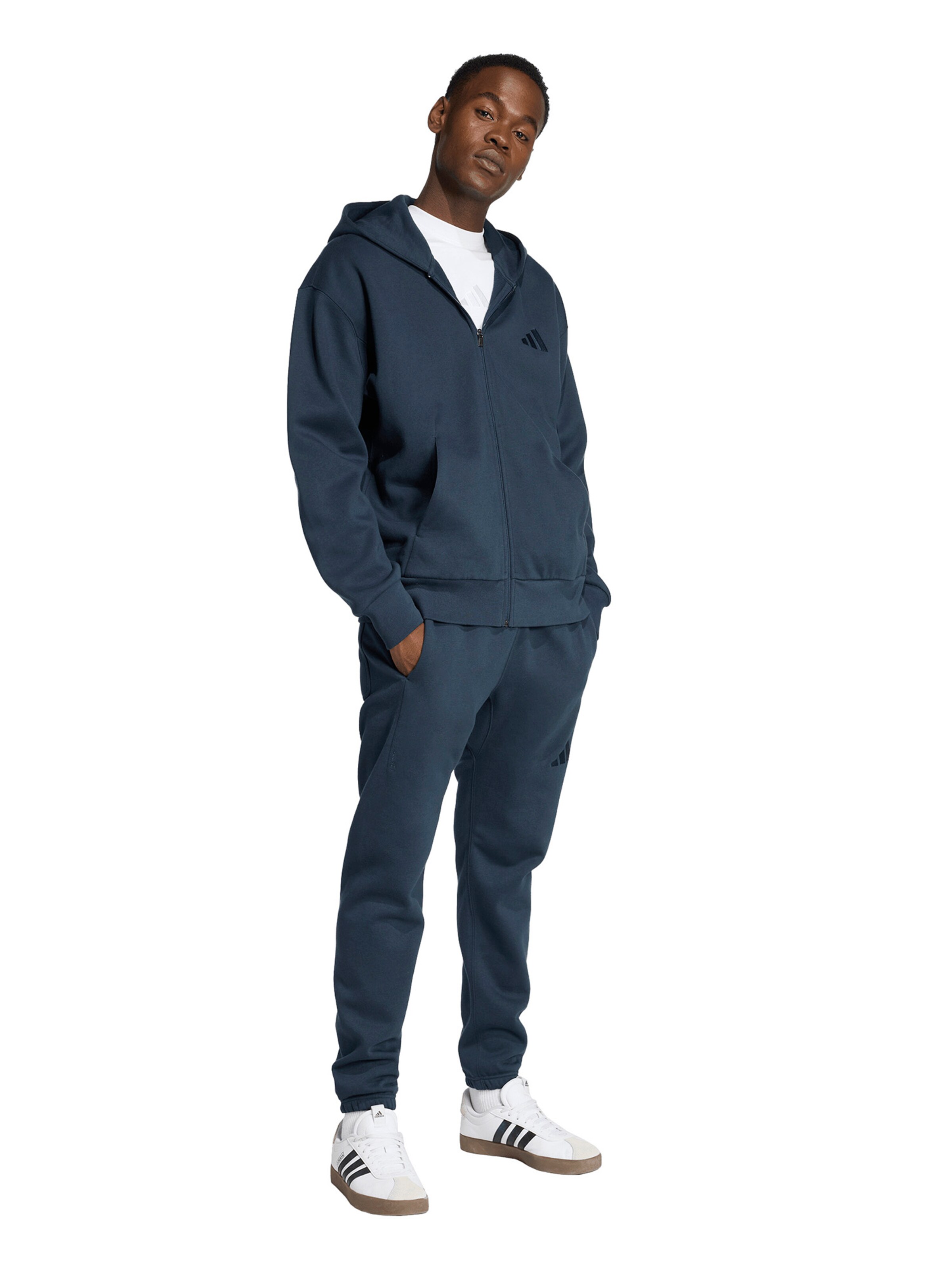 ADIDAS SPORTSWEAR - Sudadera con cremallera deportiva en azul