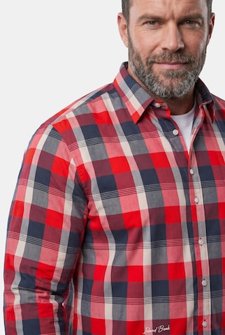 Men Plus Comfort Fit Hemd in Rot