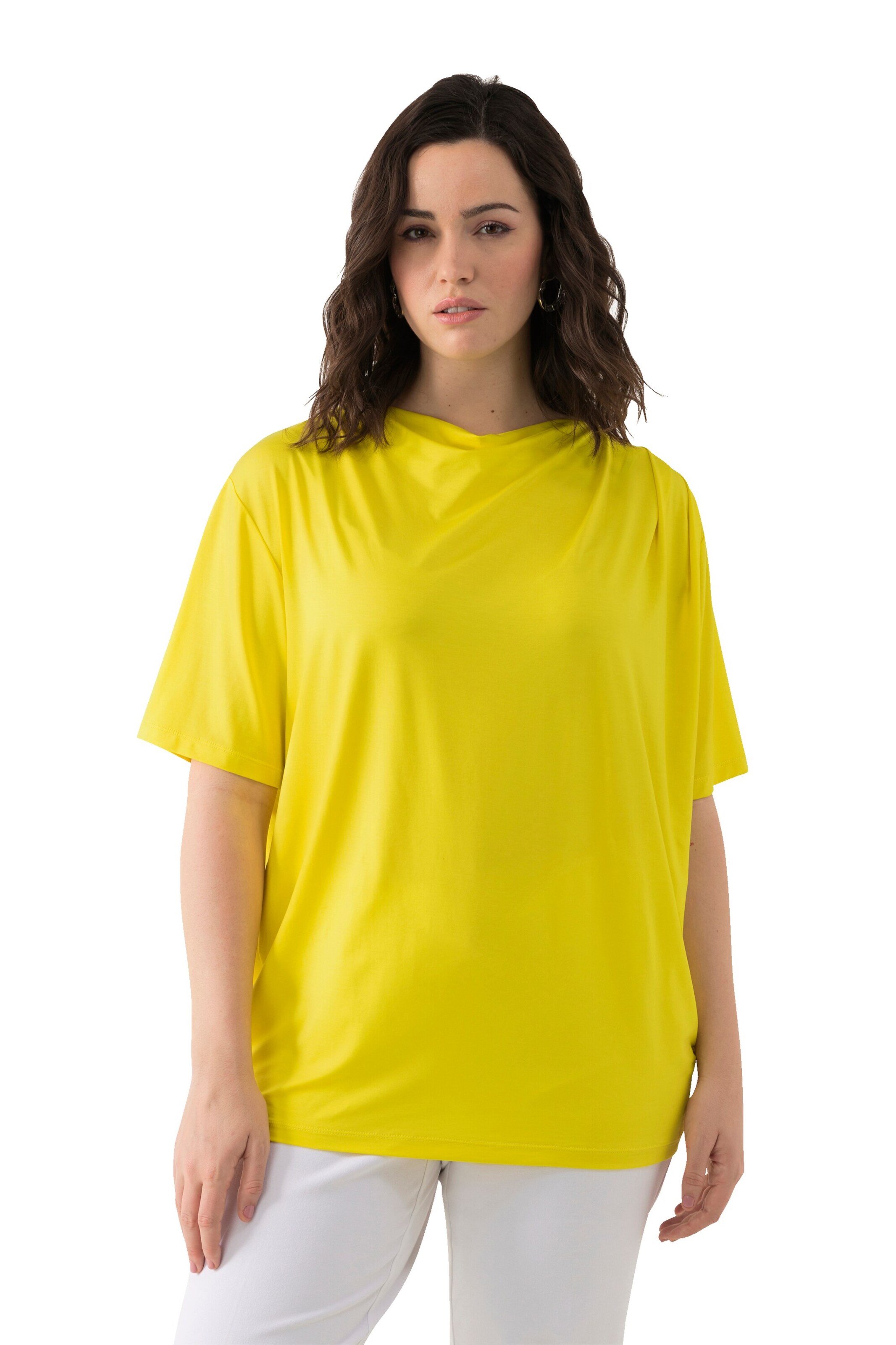 T-shirt Ulla Popken en jaune : devant