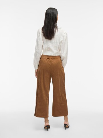 VILA Wide Leg Hose 'VIHena' in Braun
