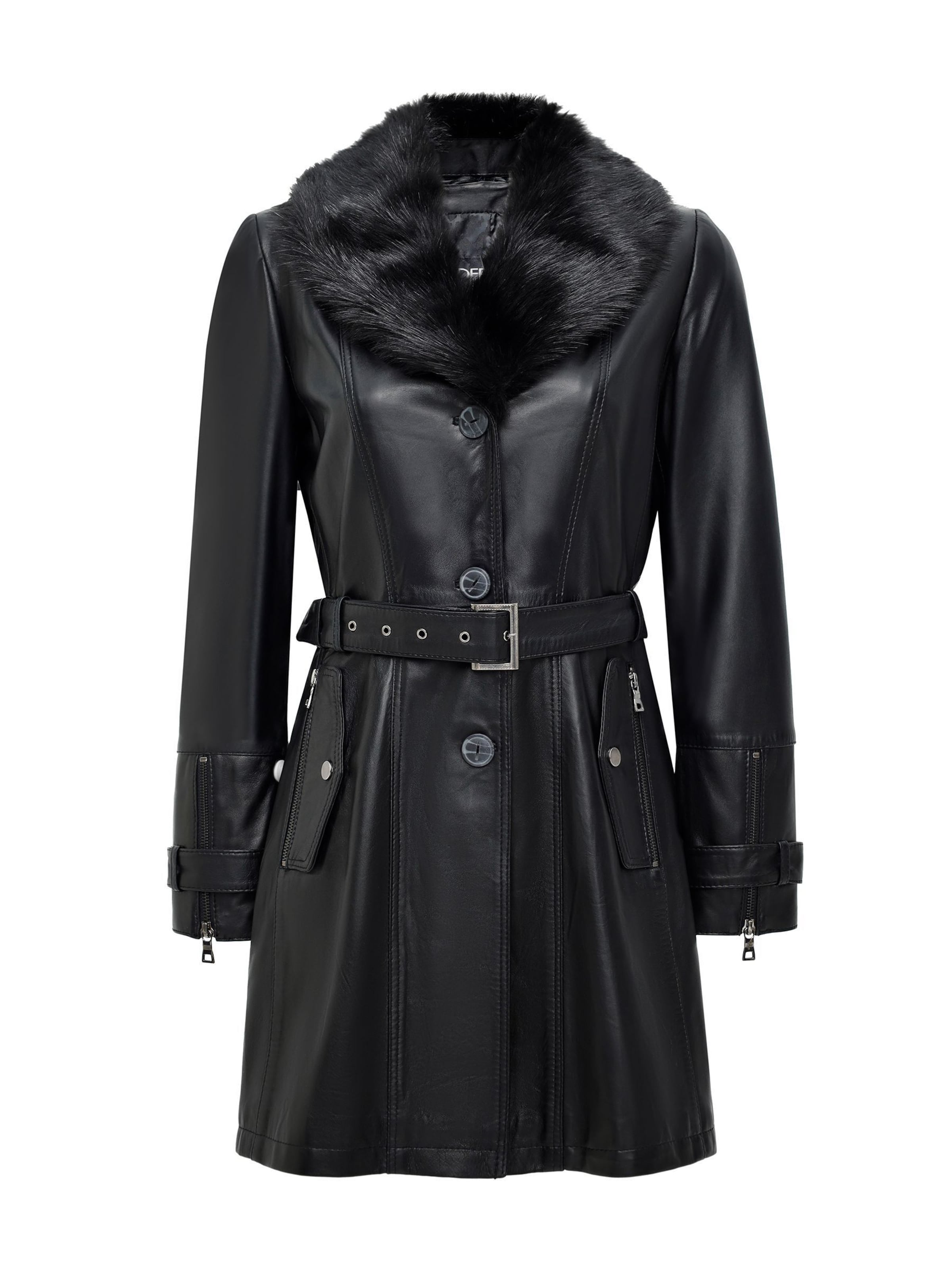 Cappotto di mezza stagione 'Genuine' di Derimod in nero: frontale