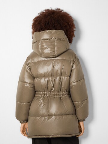 Bershka Winter jacket in Beige