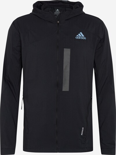 ADIDAS PERFORMANCE Sportjacka 'DANN' i ljusblå / grå / svart, Produktvy