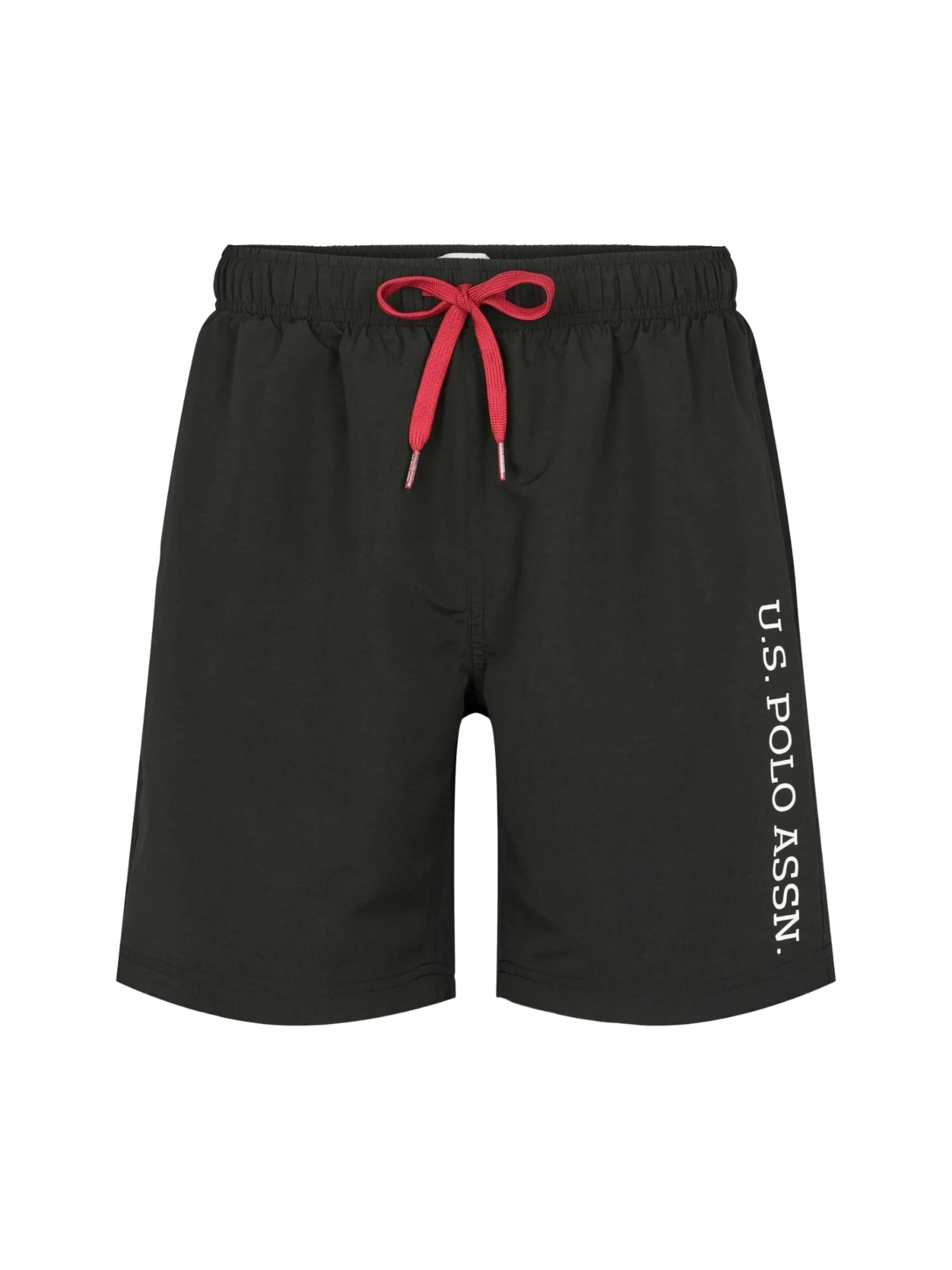 U.S. POLO ASSN. Zwemshorts ' Casey ' in Zwart: voorkant