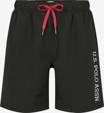 U.S. POLO ASSN. Zwemshorts ' Casey ' in Zwart: voorkant