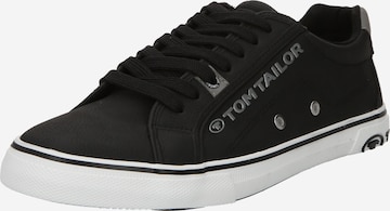Sneaker low de la TOM TAILOR pe negru: față
