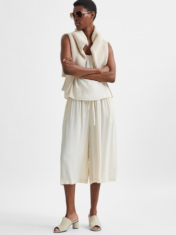 SELECTED FEMME Wide leg Pants 'Tessi' in Beige