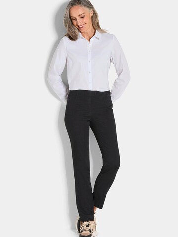 Coupe slim Pantalon 'Louisa' Goldner en noir