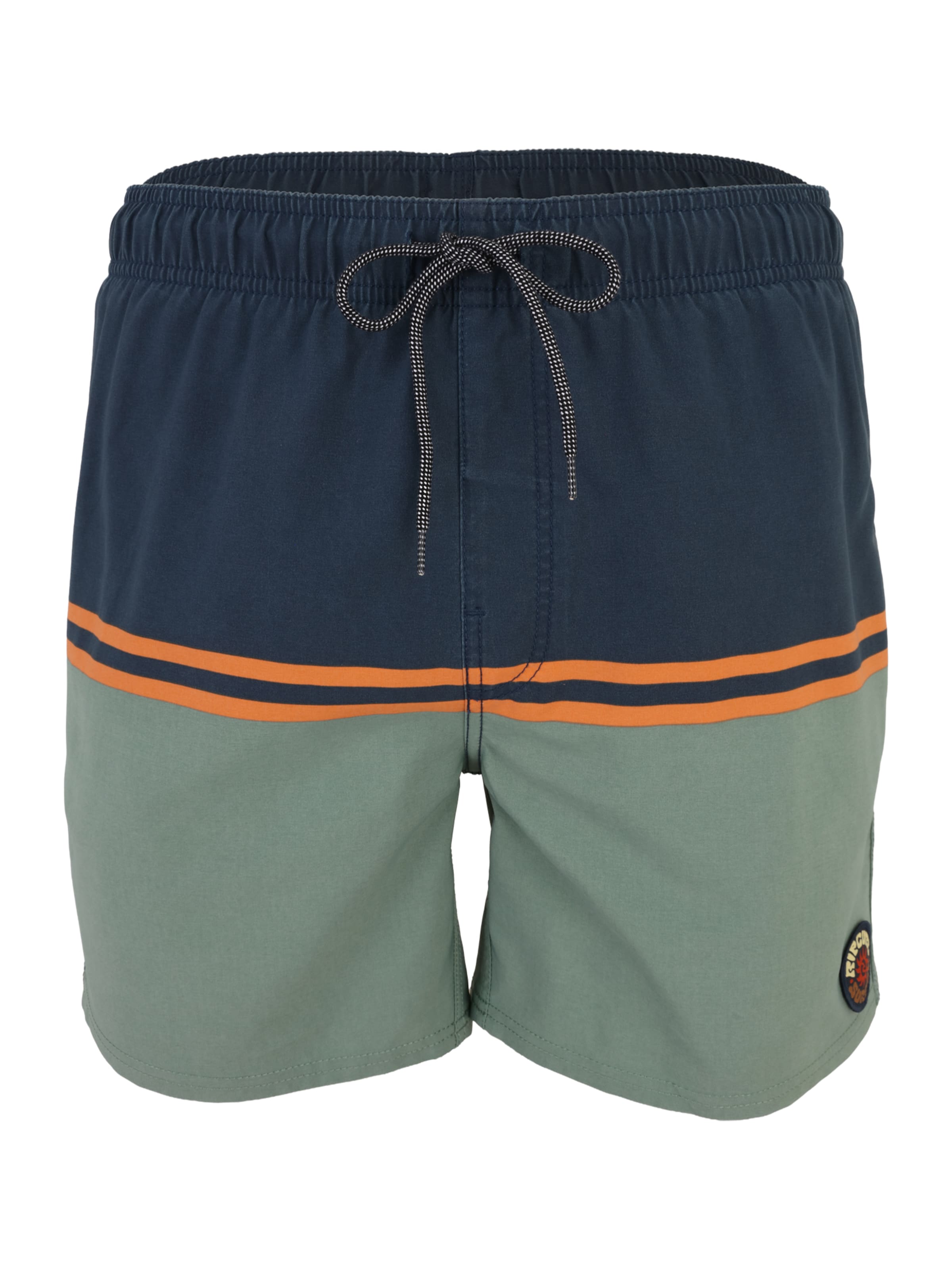 RIP CURL Board Shorts 'COMBINE VOLLEY' in marine blue / Light green / Dark orange, Item view