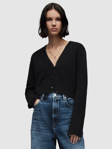 AllSaints Gebreid vest 'WICK' in Zwart: voorkant