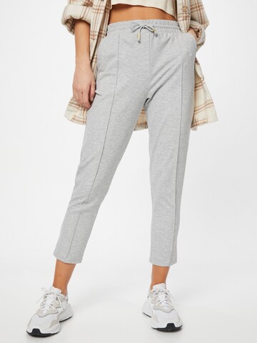 Dorothy Perkins Slim fit Trousers with creases in Grey: front