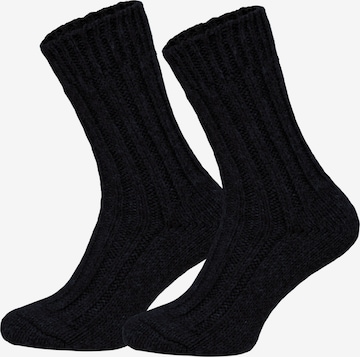 HomeOfSocks Socken 'HOS208' in Schwarz: Vorderseite