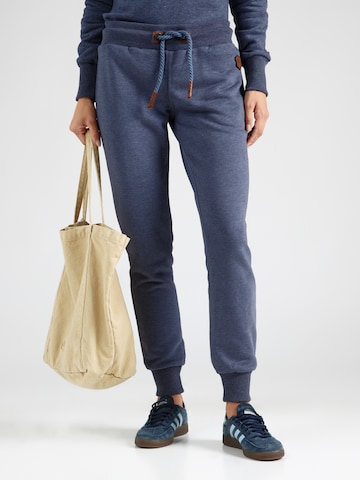 naketano Tapered Hose 'Deine Muttaaa' in Blau: Vorderseite